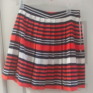 Orange, White, and Navy striped skirt